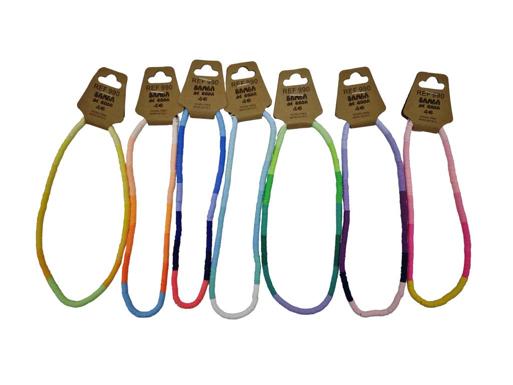 Samba de roda - Wholesale Beaded/Pearl Necklace - Set of 35 fluo fimo necklaces