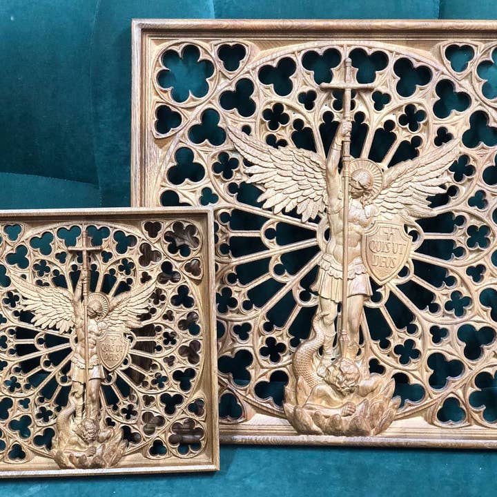 KozakWorkshop – Engroshandel 3D-vægkunst – Ærkeenglen Michael kristen håndlavet dekoration personlig gave9