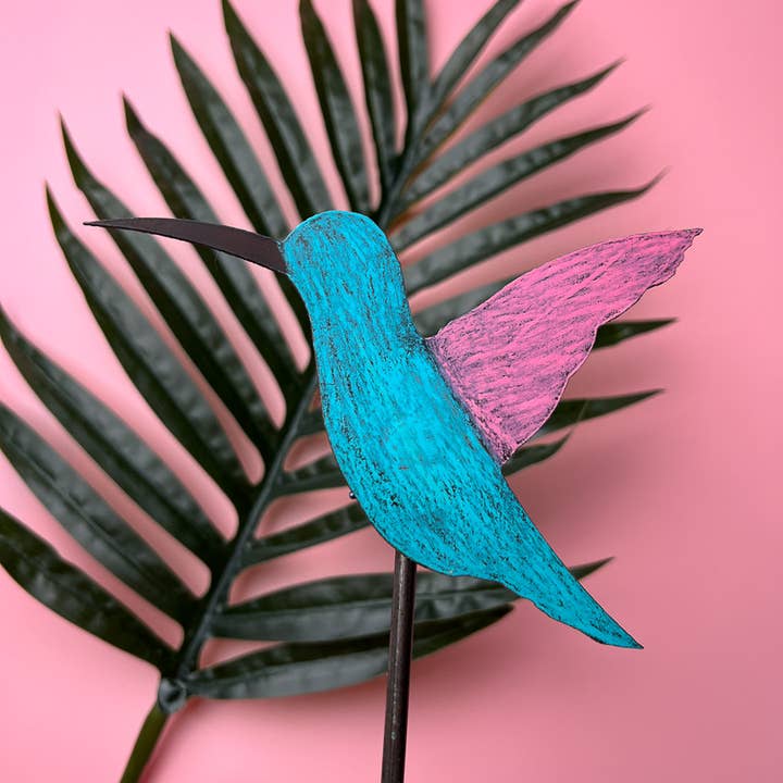 Whimsies – Estaca de jardim/relva por atacado – Estaca de planta de beija-flor Estaca de jardim estaca de gramado metal3