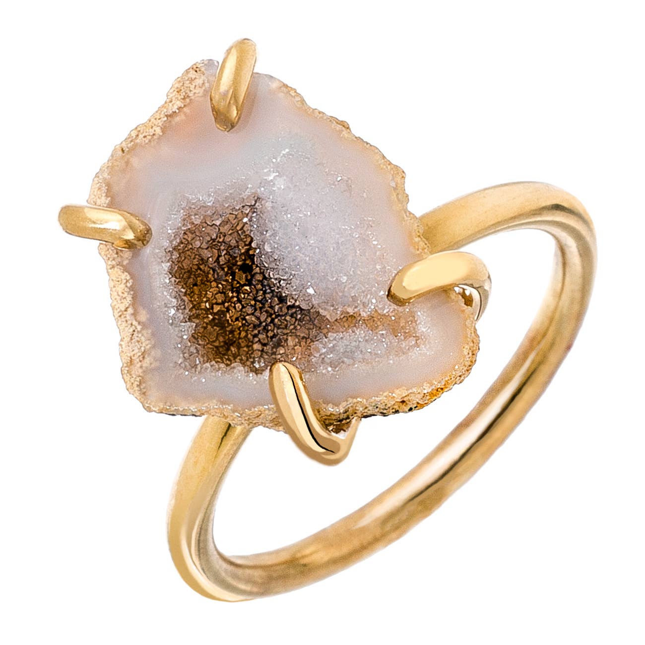 Heather Hawkins - Wholesale Cocktail/Statement Ring - Drusy Geode Ring - 14K Gold-Filled or Sterling Silver1