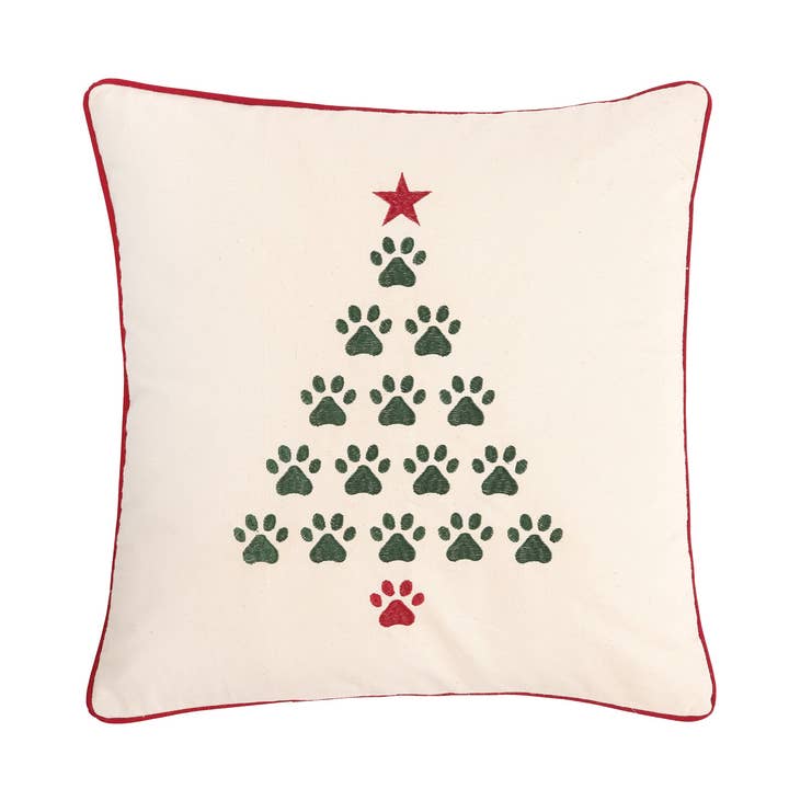 Christmas Tree Paws Throw Pillow for wholesale by C&F Home