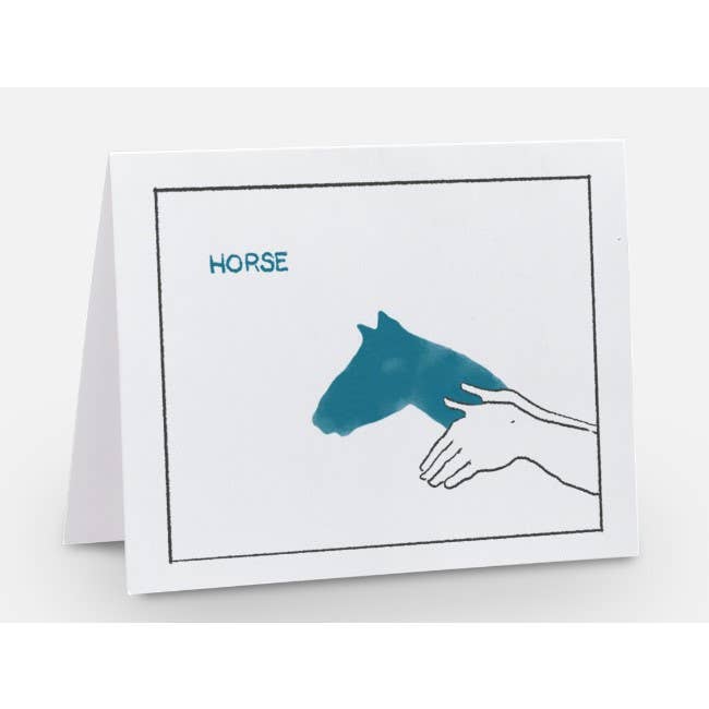 Notecard: Shadow hands horse for wholesale by PenStorm (It's mightier)