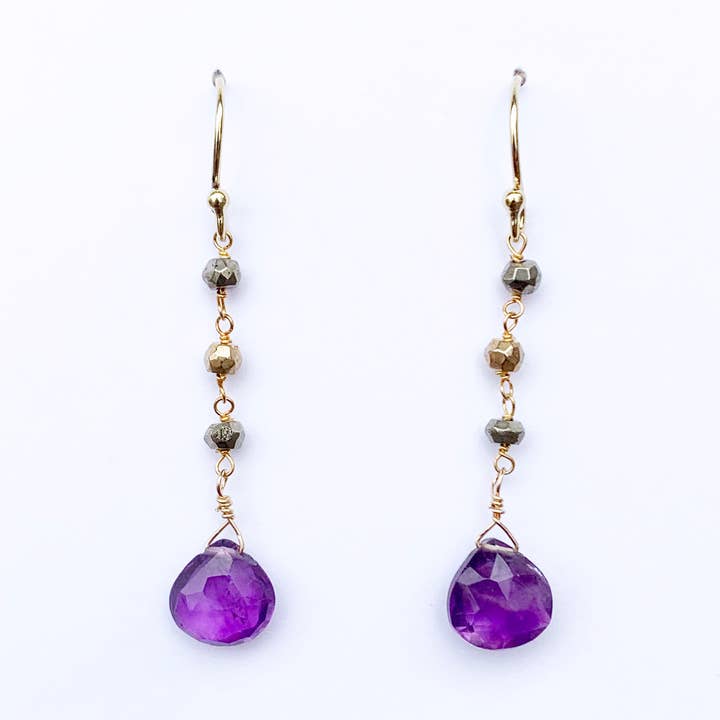 Boucles d'oreilles cascade améthyste pour la vente par Susan Roberts Jewelry