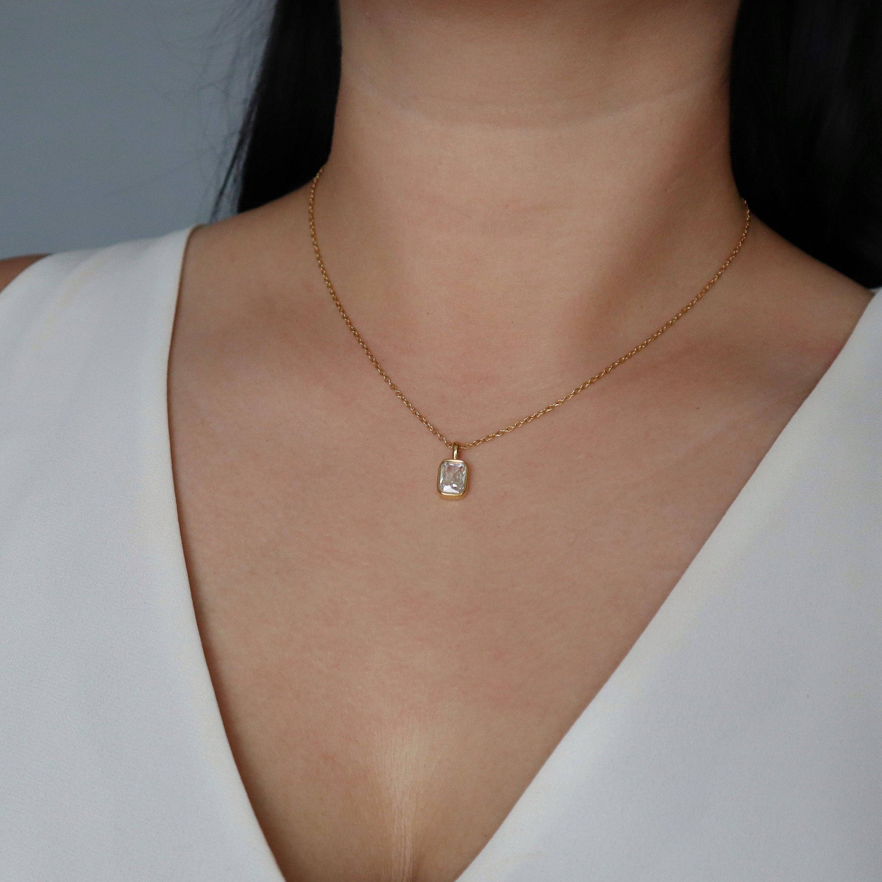 JESSA Jewelry - Wholesale Pendant/Charm Necklace - Haven Necklace | CZ Pendant Necklace1