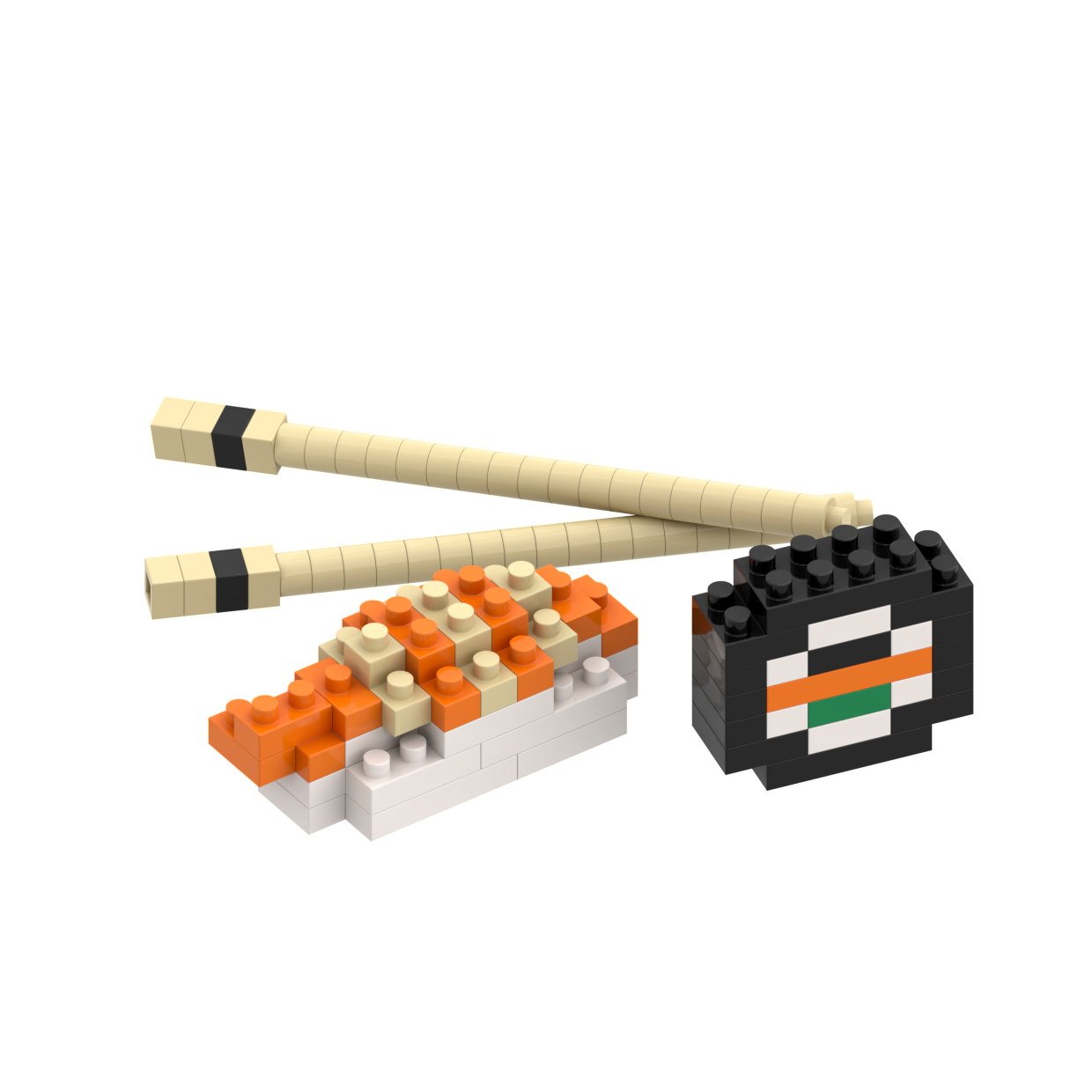 Brixies – Construir brinquedo - Crianças por atacado – Cartão Postal BRIXIES Sushi2