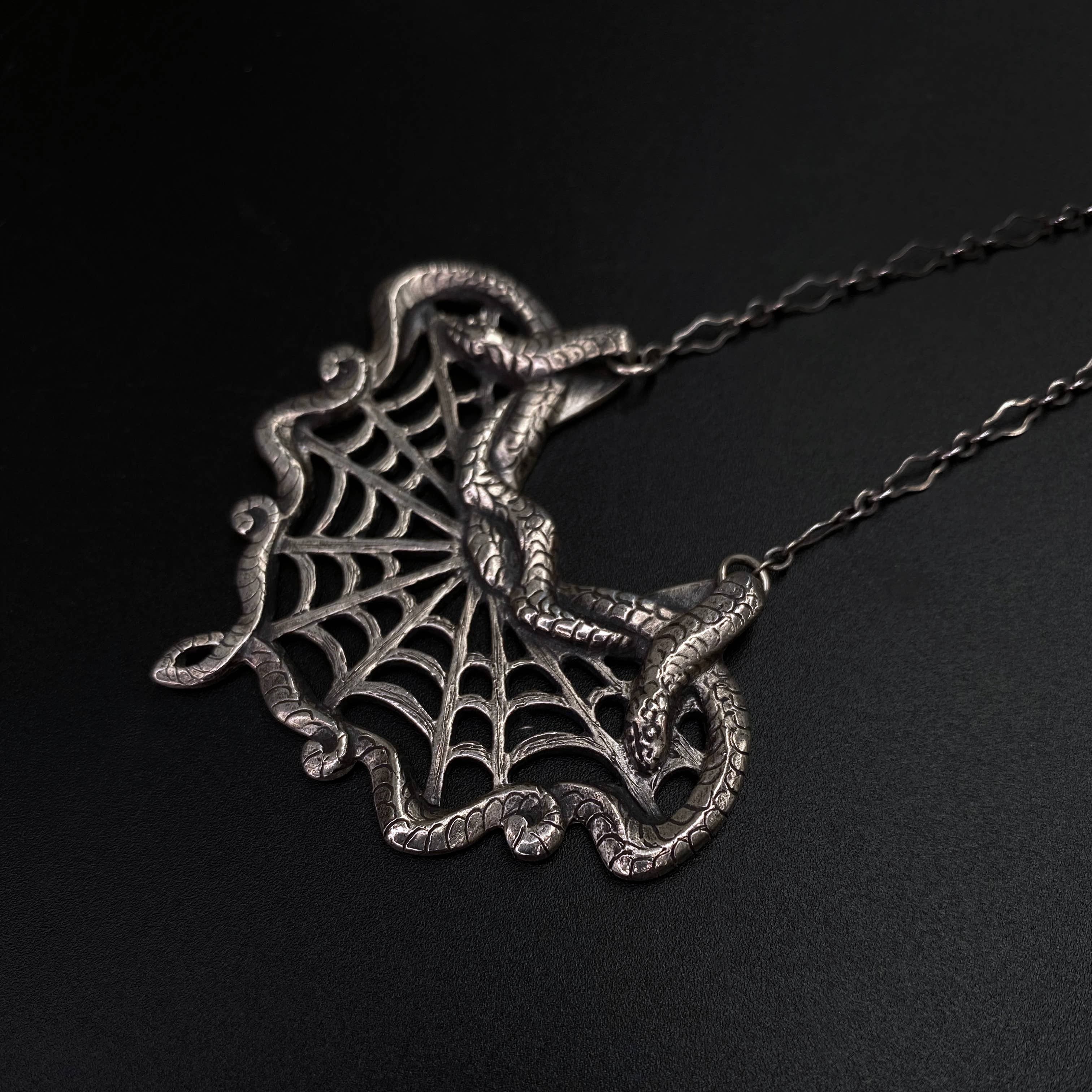 Miyu Decay - Wholesale Pendant/Charm Necklace - Medusa's Lace Brass Necklace in Brass and Sterling1