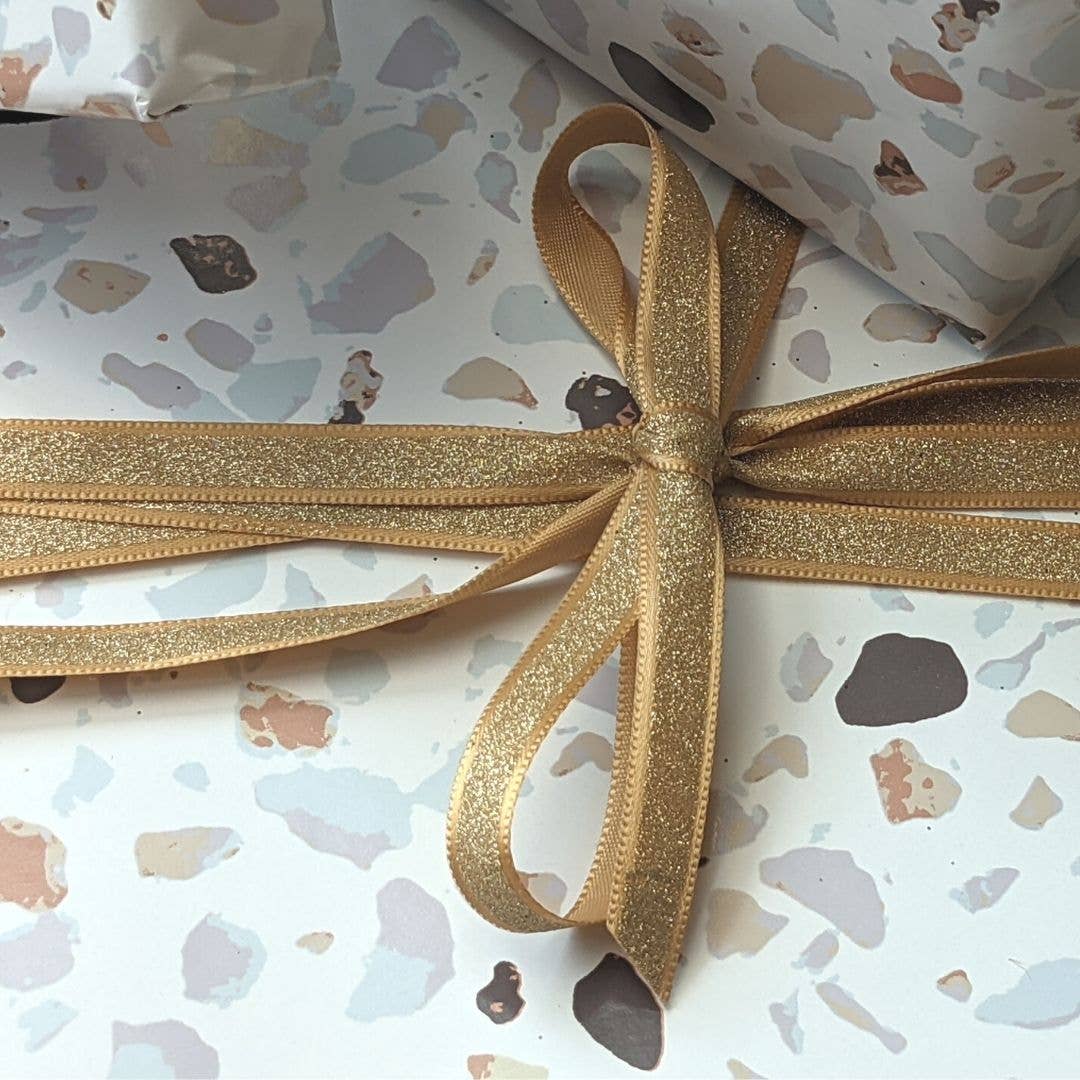 Ofelia & Co. – wholesale Wrapping paper roll – Premium White Terrazzo Wrapping Paper - 24" W x 30' L1