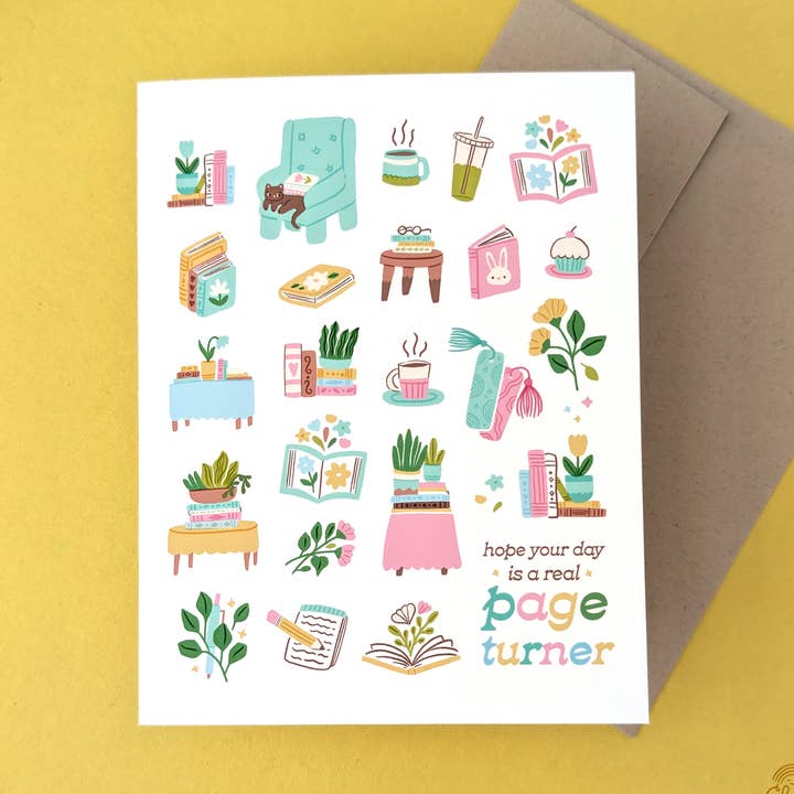 Hope Your Day is a Real Page-Turner | Birthday Card for wholesale by Cheery Human Studios