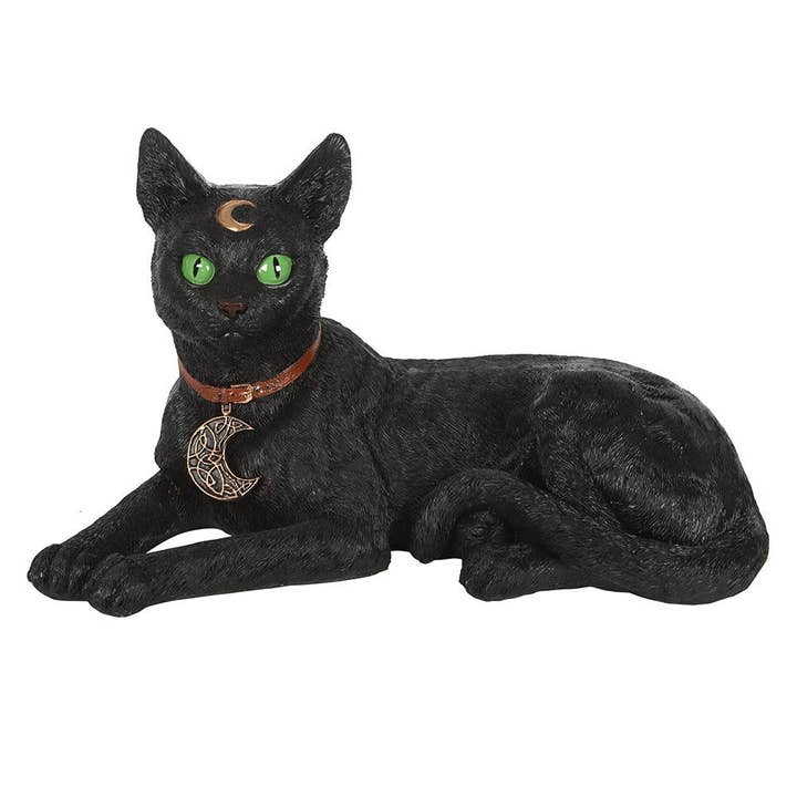 Something Different Wholesale - Wholesale Decorative Figurine - Gothic Laying Black Cat Figurine