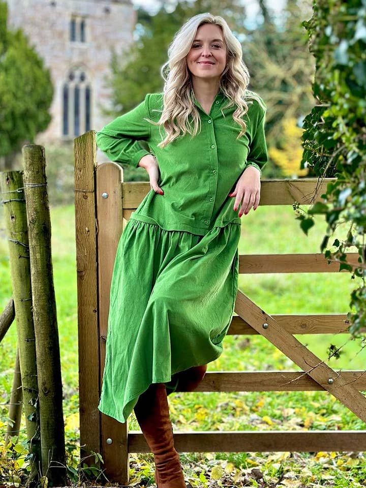 Rosehip Design - Wholesale Dress - Women's - Laura Dress - Green0