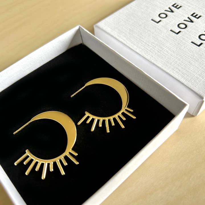Love Lori Michelle Jewelry - Vente Boucles d'oreilles pendantes - Boucles d'oreilles créoles Stella Soleil Lune3