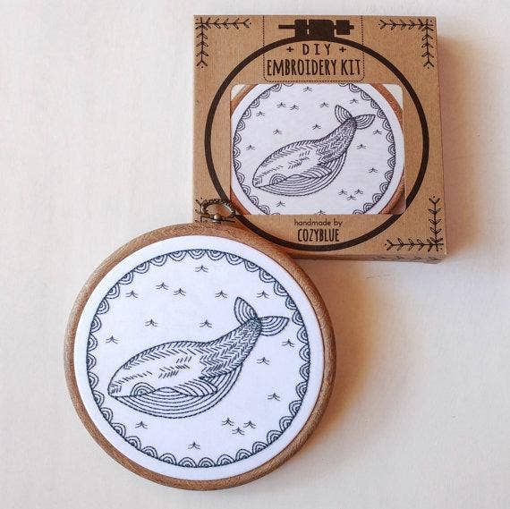 cozyblue handmade – wholesale Embroidery/cross-stitch supplies – whale of a time embroidery kit2