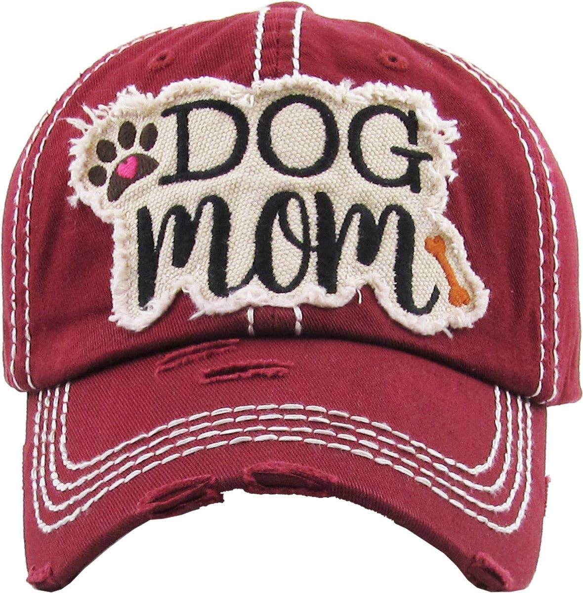 MiMi Wholesale - Wholesale Baseball Cap - Women's - KBV1140 "DOG MOM" Washed Vintage Premium Cotton Cap13