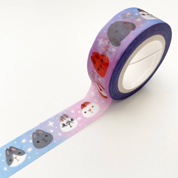 15mm Starry Bunnies Washi Tape for engroshandel hos The Little Red House