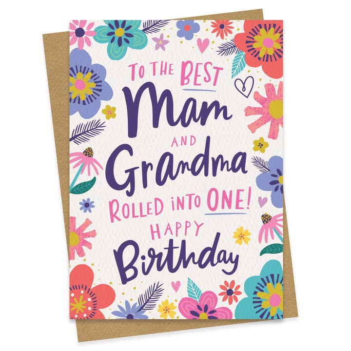Mama und Oma Geburtstagskarte für den Großhandel von Dotty Black