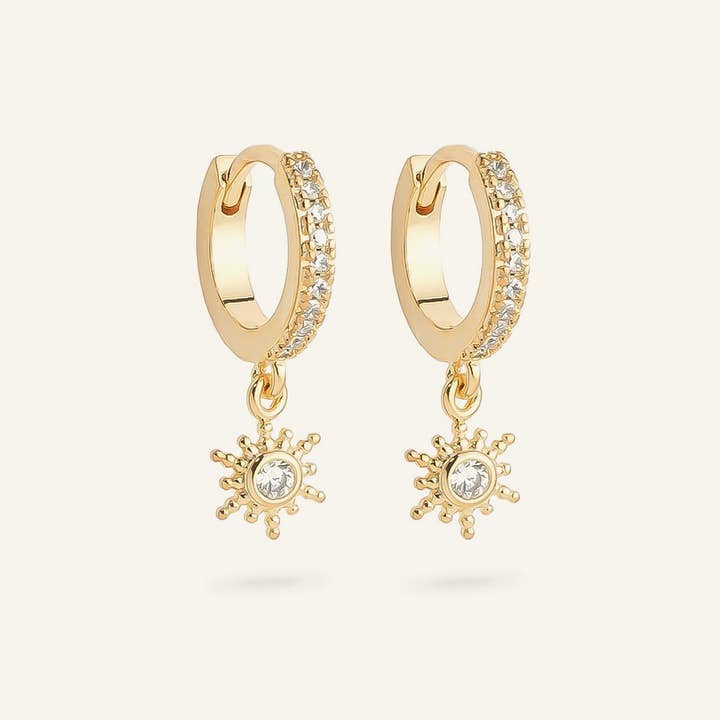 Sunny mini hoop earrings for wholesale by Bélizé Bijoux