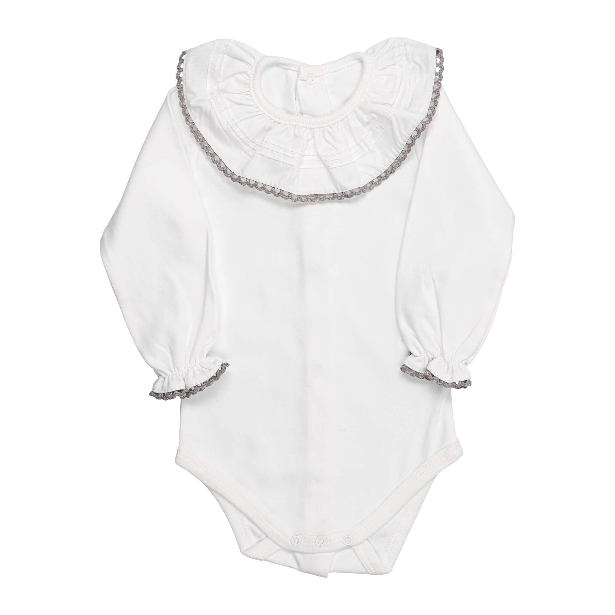 Bean Baby Clothes - Wholesale Bodysuit (Non-Footed) - Baby - Cotton Baby Bodysuit Onesie with Greek Lace Collar6