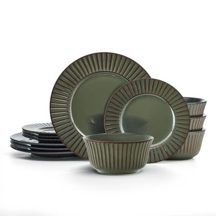 GREY Pfaltzgraff Dannie 12Pc DW St Brown Bx Pkg for wholesale on Faire