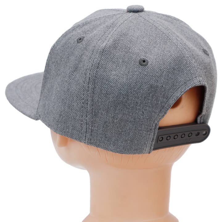 Cap Zone - Wholesale Baseball Cap - Kids - Kids Solid Twill Snap Back Flat Bill Cap16