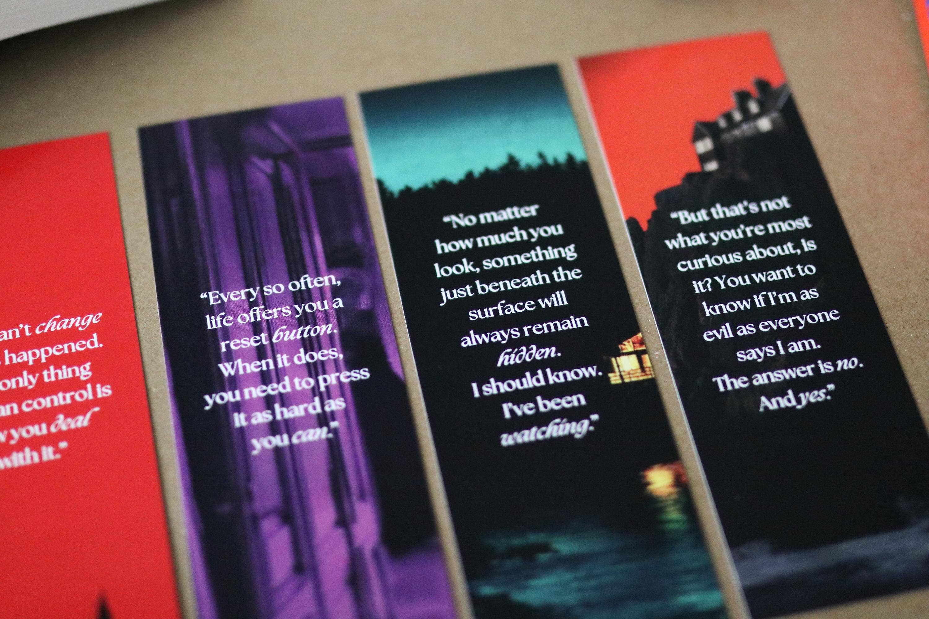 The Sticker Shop – wholesale Bokmärke – Riley Sager-inspirerade bokmärken (set om 5)7