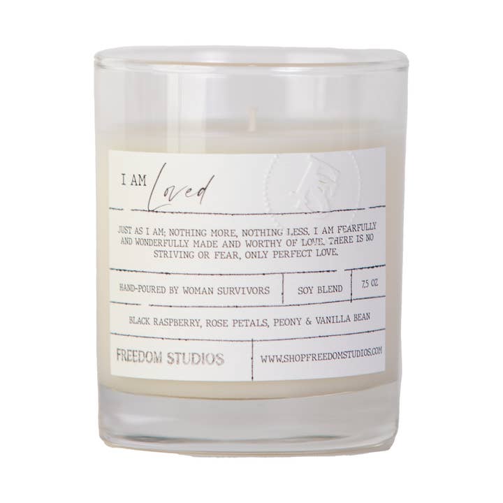 Freedom Studios - Wholesale Jar/Filled Candle - I AM Loved 7.5 oz Candle