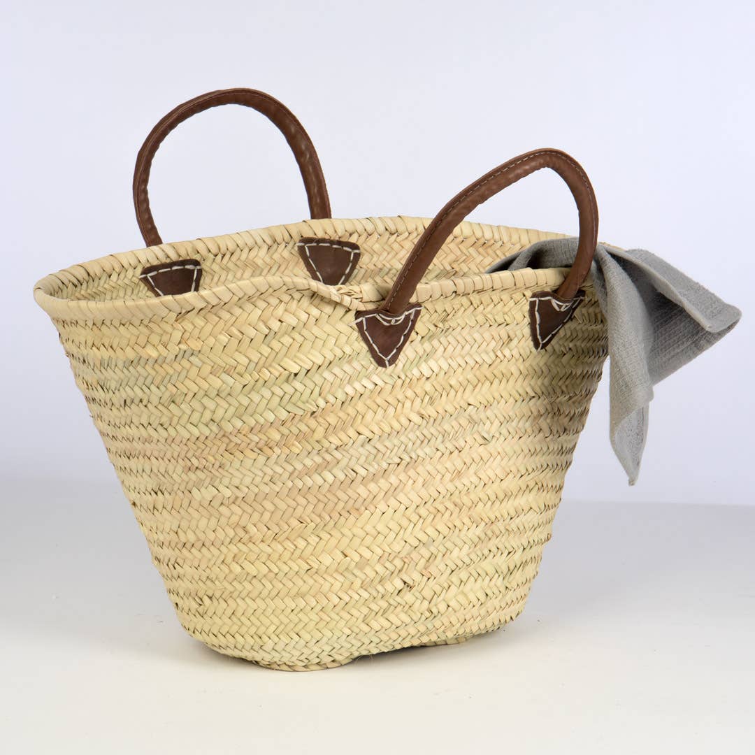 Willow Group - Wholesale Tote Bag - Women's - Oval Straw Tote w/ Leather Side Handles3