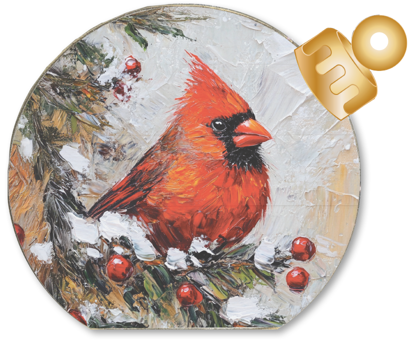 Jarmz Designs - Wholesale Decorative Tabletop Object - ORNAMENT DECORATIVE TABLETOP SITTER- RED FAT CUTE CARDINAL0