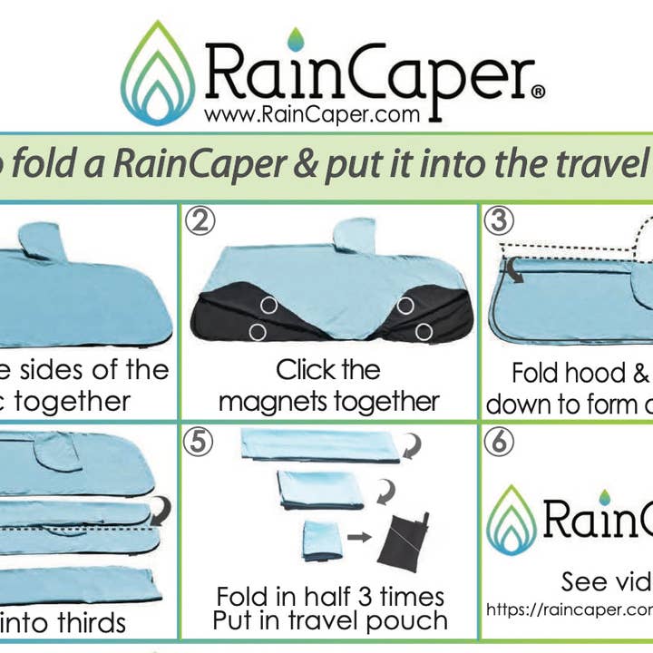 RainCaper - Wholesale Raincoat - Women's - EttaVee "Brush Strokes 103" Reversible Rain Cape – Lightweight Hooded Wrap for Women4