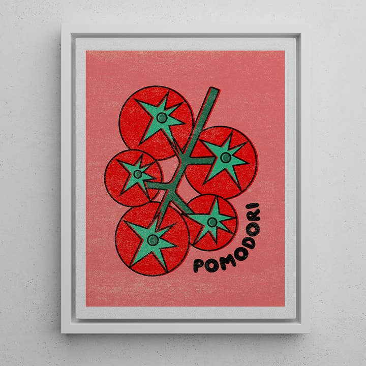 Pomodori (Tomato) Digital Print for wholesale by Small Screen Studios