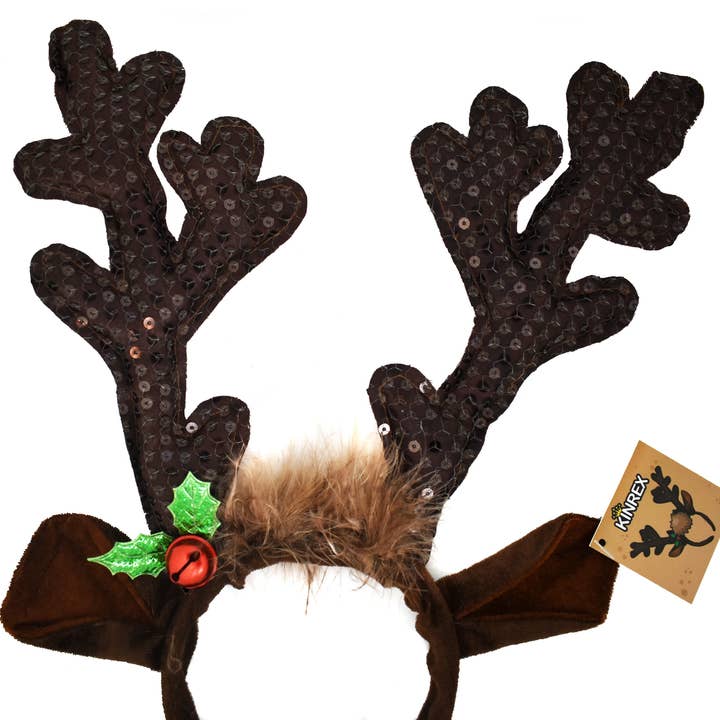 KINREX - Wholesale Fashion Headband - Women's - Reindeer Antler Headband 13.5"