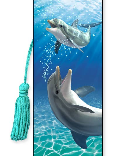 3D Royce bookmark - Bubbles (Dolphins) for wholesale by Artgame Ltd.