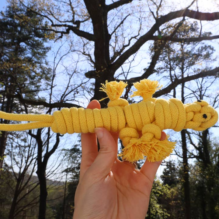 Eco Yellow Lizard for Dogs and Cats, Puppies Toys for wholesale by Monli Handcrafted Pet Toys