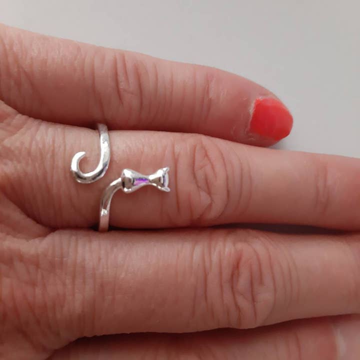 JUL ET FIL – wholesale Band/stacked ring – 925 silver adjustable cat ring