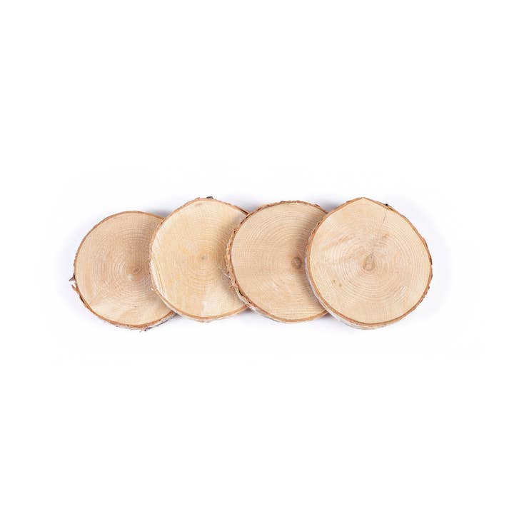 Graine Créative - Wholesale Ornament - 4 DECO WOOD SLICES 70-100mm2
