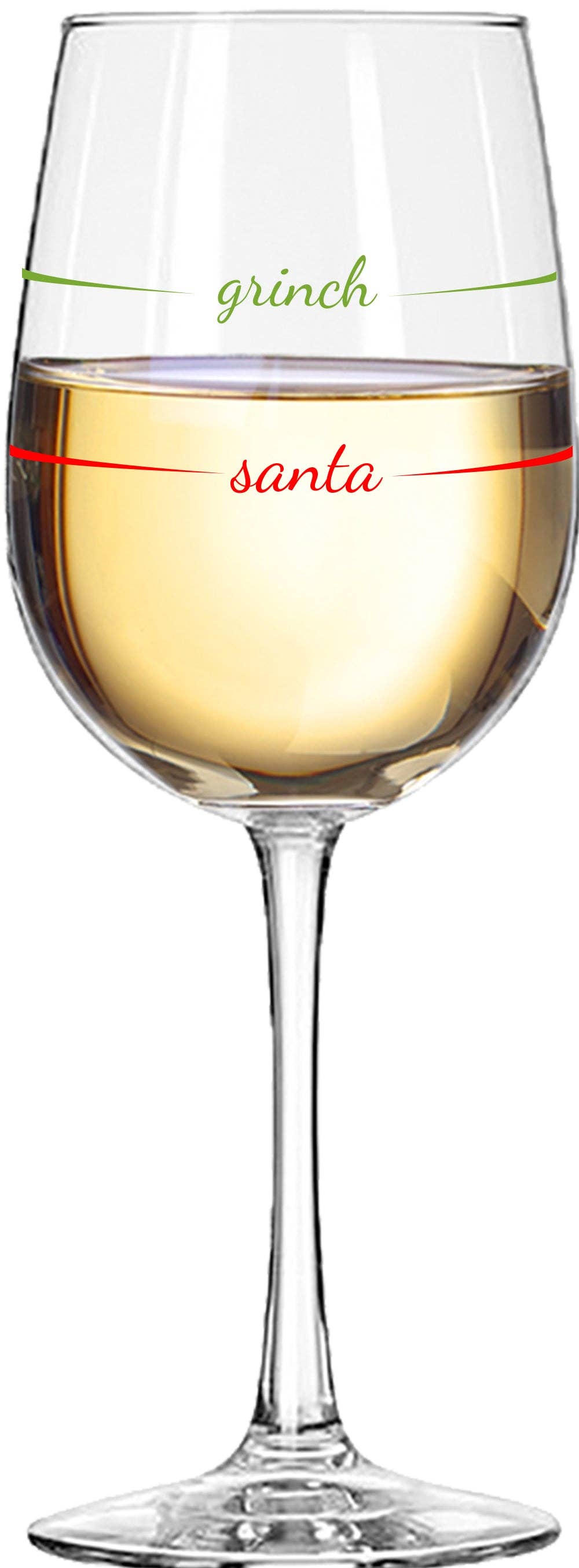 Pourtions Just Right - Wholesale Wine Glass - Stem Wine Glass | Santa / Grinch2