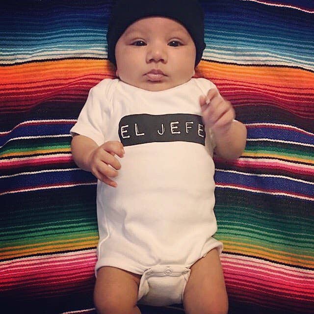 Sara Kety Baby & Kids - Wholesale Bodysuit (Non-Footed) - Baby - El Jefe Onesie1