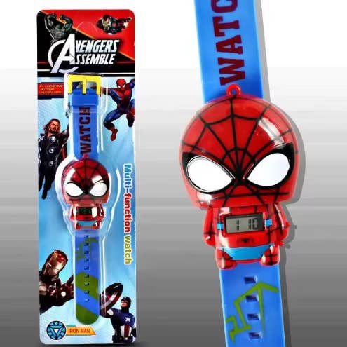 Children's Watch Cartoon Deformation Toy Watch Spiderman for wholesale by CANDYLO