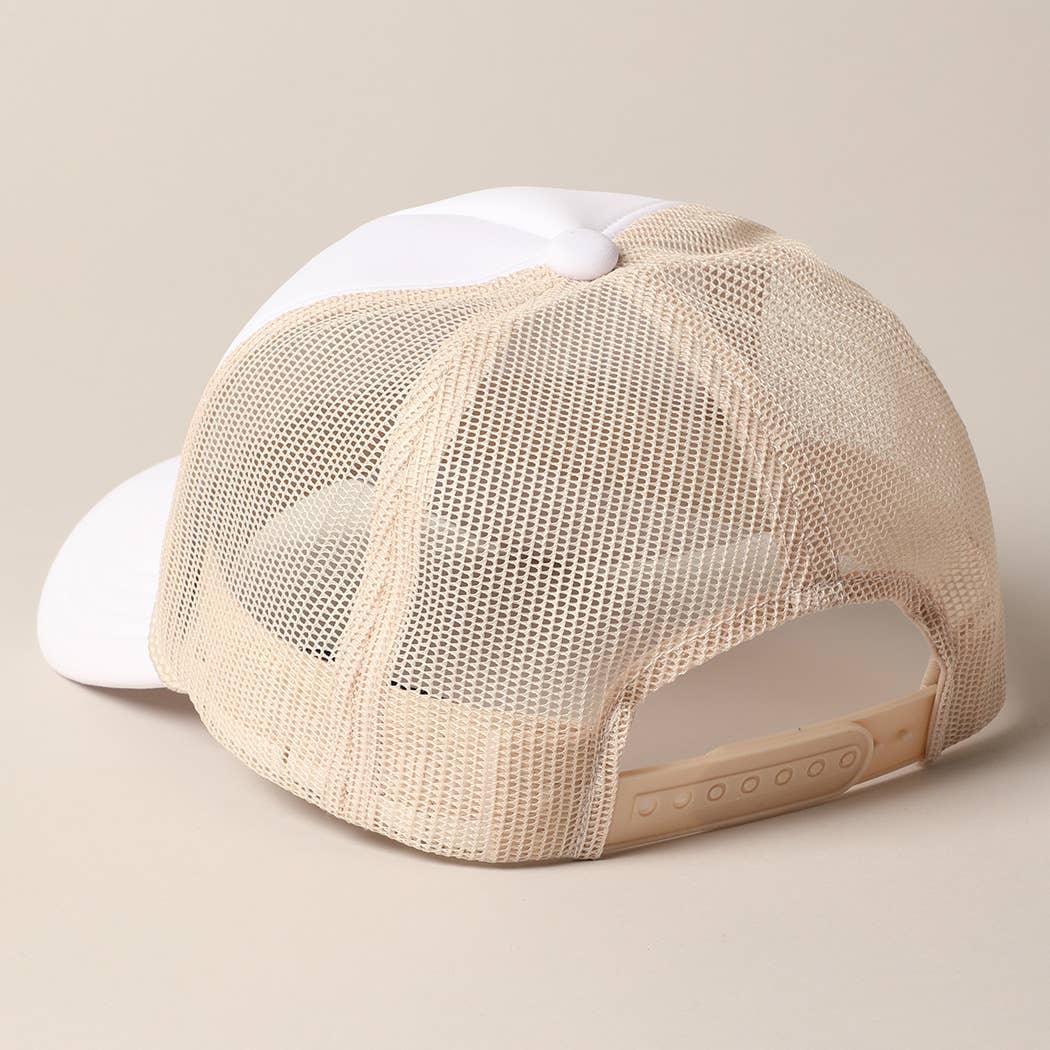 Fashion City – wholesale Trucker hat – Women’s – Plain Foam Rope Mesh Back Trucker Hat 37