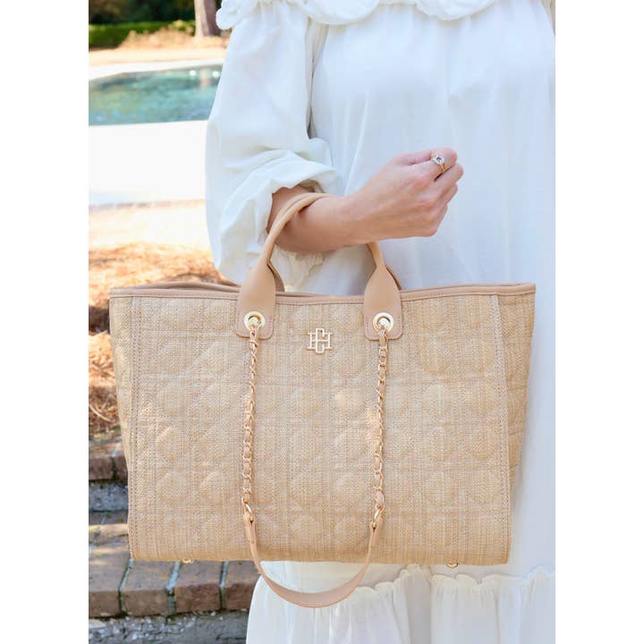 Caroline Hill - Wholesale Tote Bag - Women's - Melissa Tote Bag Natural Quilted LQ