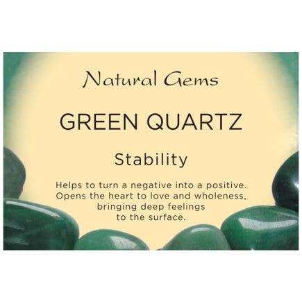 Green Quartz Information Cards for wholesale by Crystal Magick Wholesale Ltd