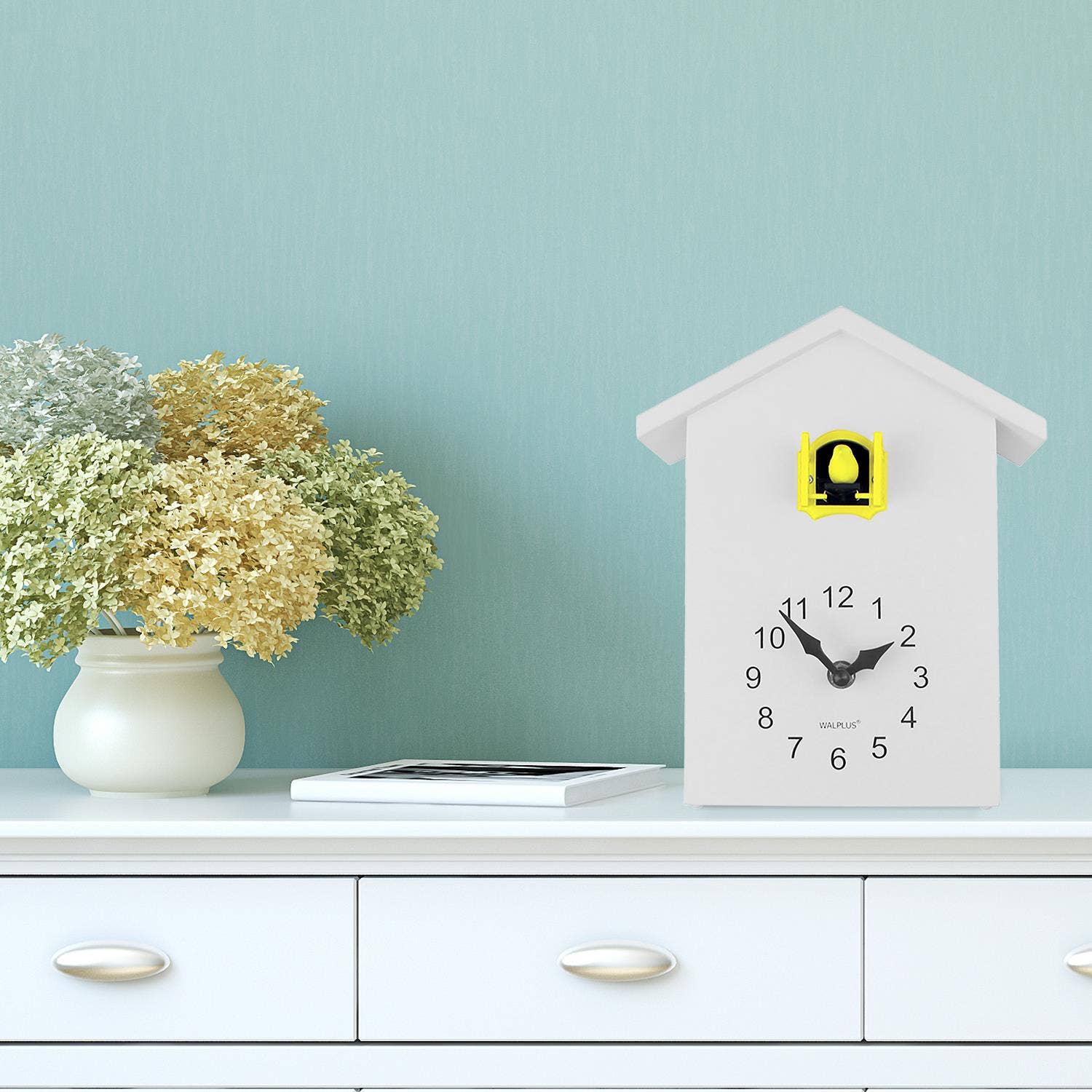 Walplus - Wholesale Wall Clock - White Cuckoo Clock - Yellow Window7