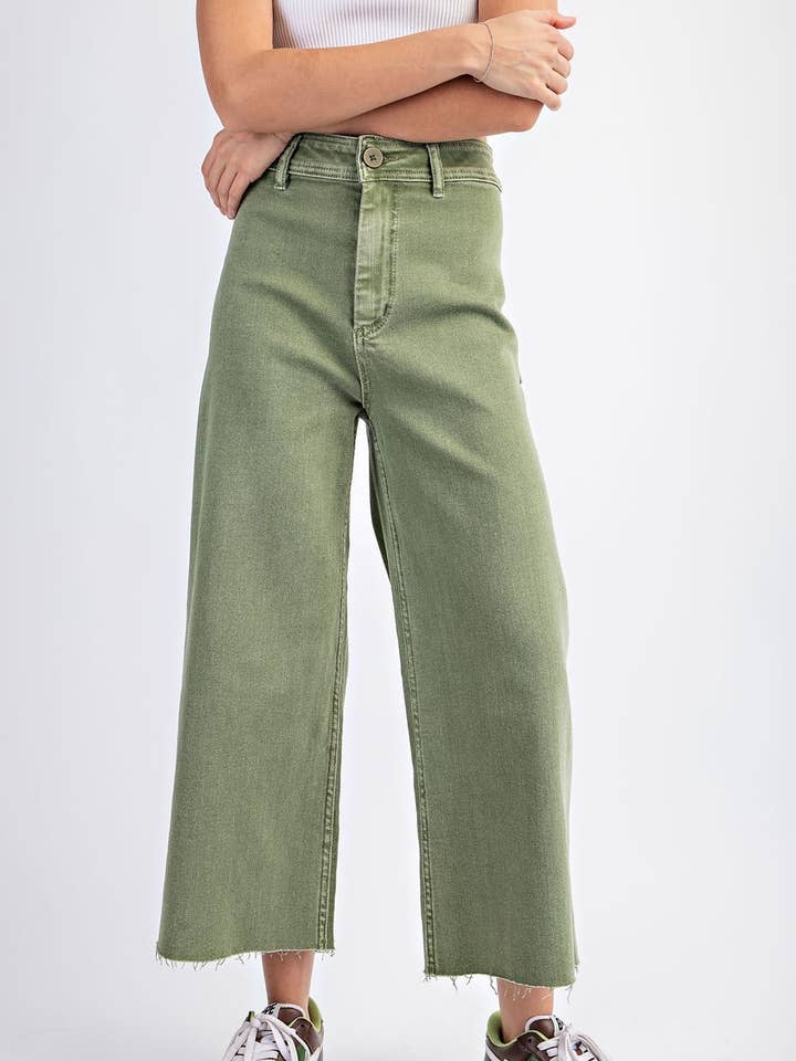 PL5115 - PANTALONES DE PERNERA RECTA LAVADOS CON MINERALES para venta al por mayor de Peace Love Line