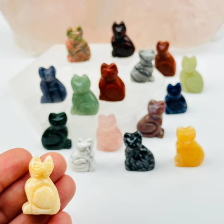 Rock Paradise - Wholesale Spiritual Stone/Crystal - Crystal Gemstone Carved Sitting Cat