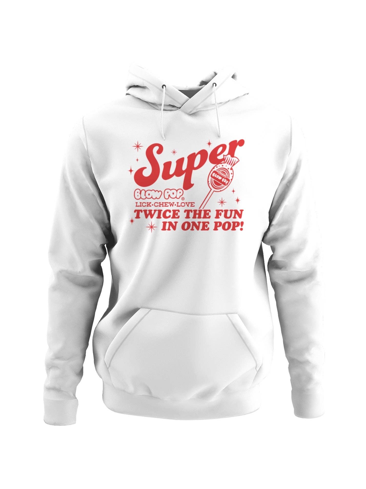 White Officially Licensed Blow Pop Super Blow Pop Candy Men's Hoodie for wholesale on Faire0
