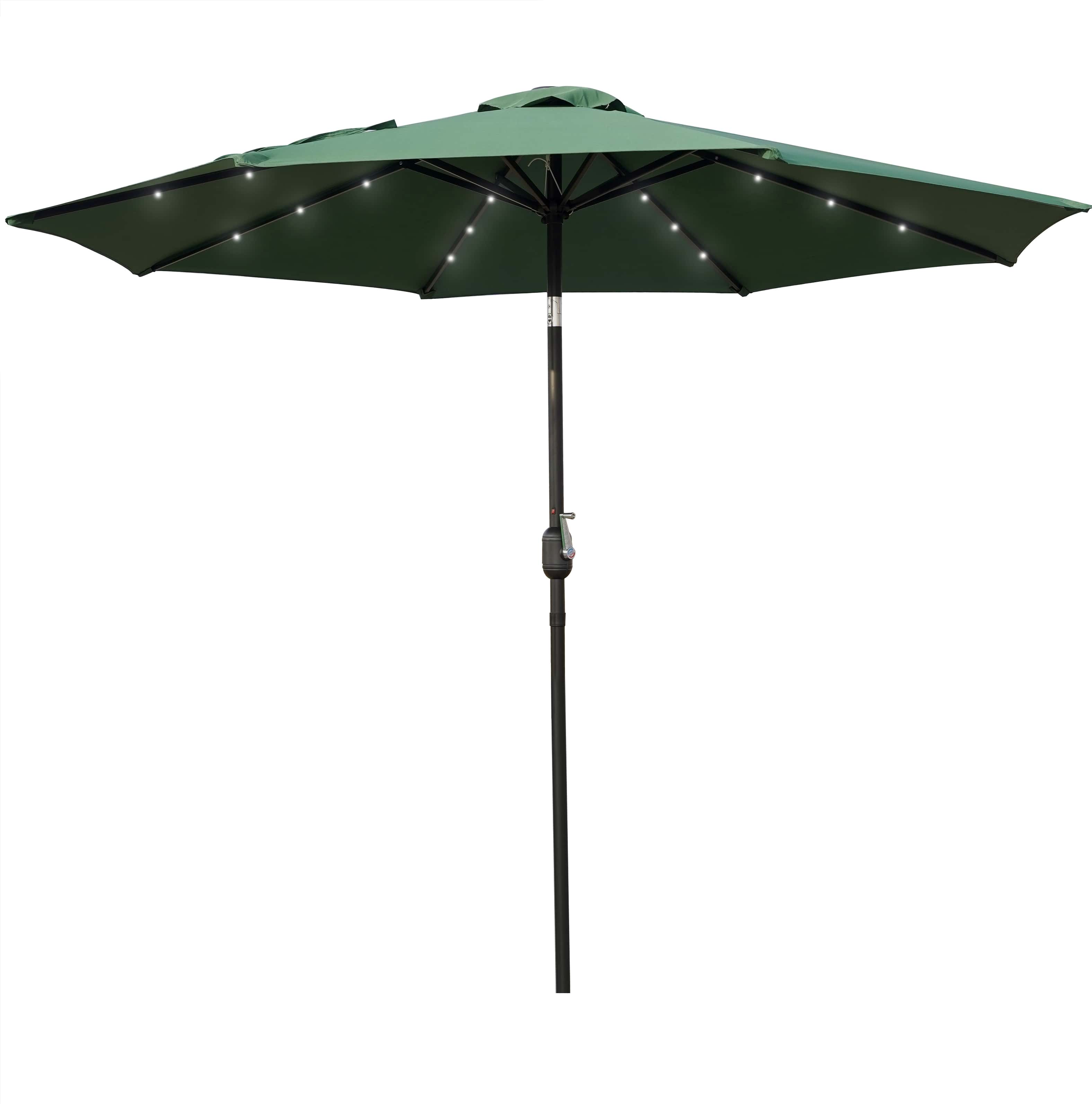 LeisureMod - Wholesale Patio Umbrella - Sierra Modern 9ft Solar LED Patio Garden Umbrella40