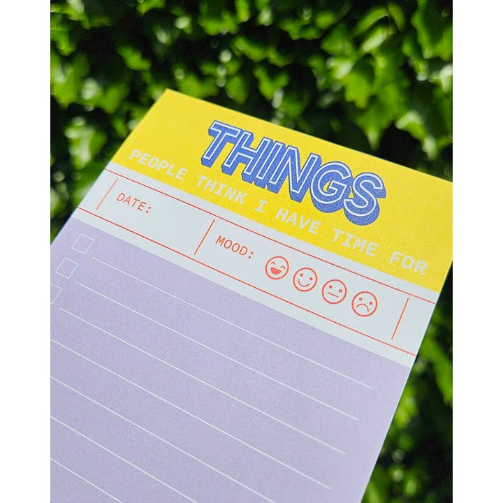 Studio Inktvis - Vendita all'ingrosso Bloc notes - Elenco di cose che la gente pensa che ho tempo per il blocco note4