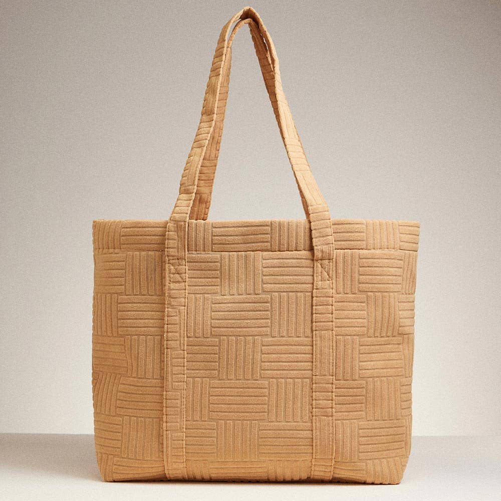 Sensibling Corp. - Wholesale Tote Bag - Women's - Grid Pattern Everyday Tote Bag3