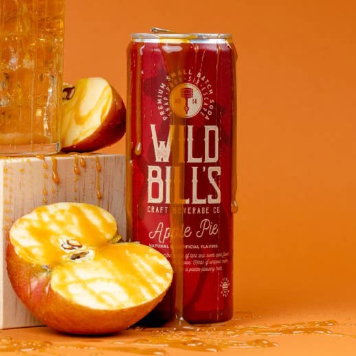 Apple Pie - Premium Cane Sugar Soda, 12-Pack, Cans for wholesale by Wild Bill’s Craft Beverage Co.
