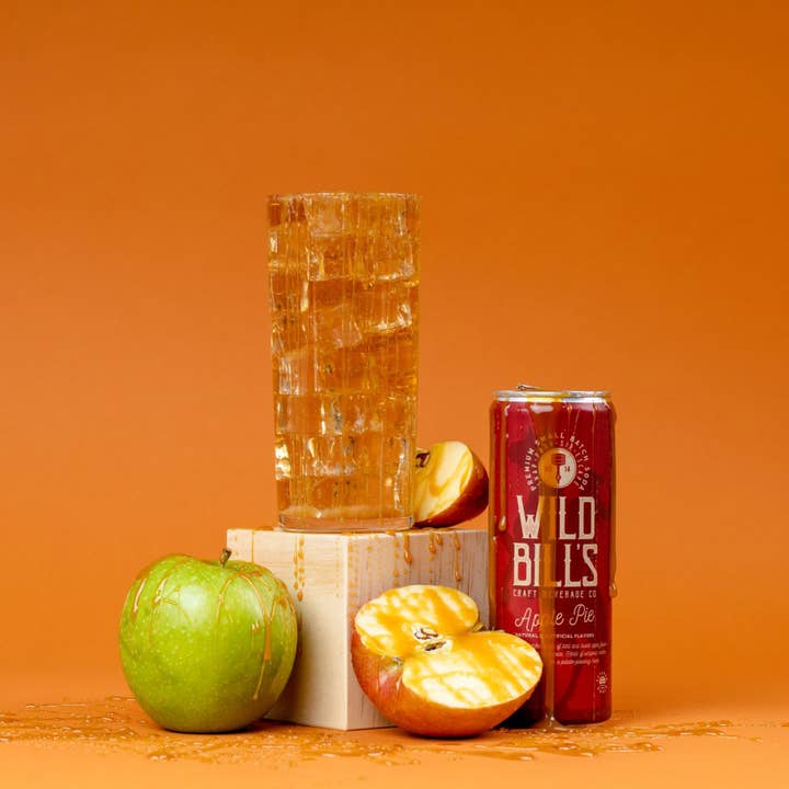 Wild Bill’s Craft Beverage Co. - Wholesale Soda/Carbonated Drink - Apple Pie - Premium Cane Sugar Soda, 12-Pack, Cans