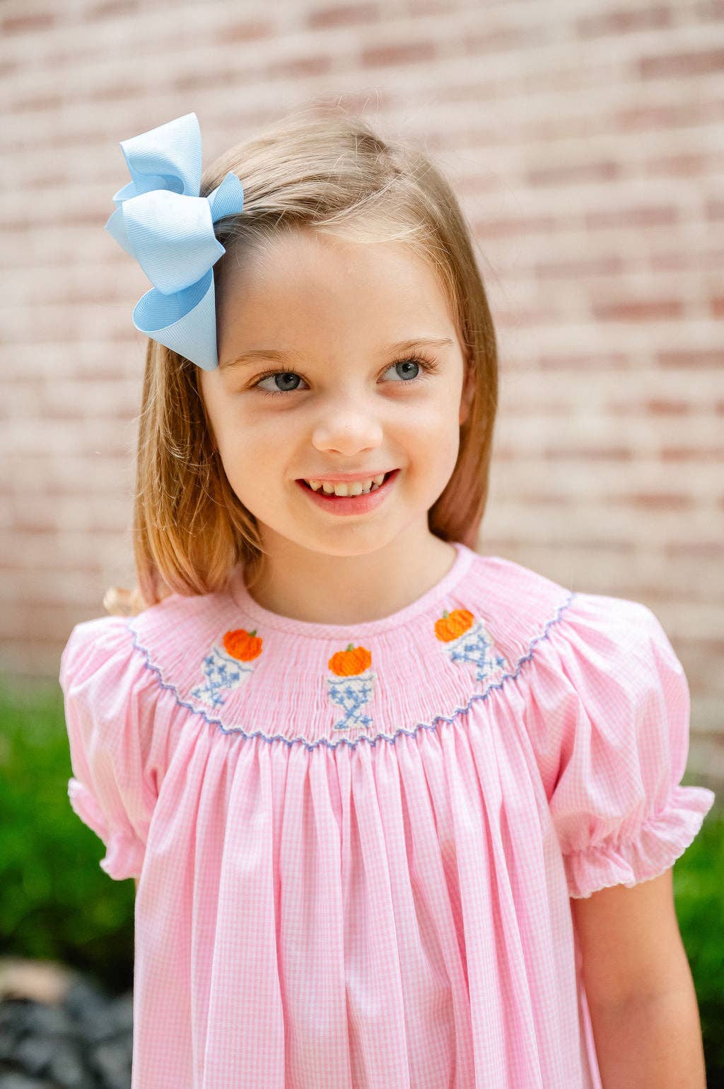 Ruth and Ralph - Wholesale Dress - Kids - Pumpkins Smocked Helen Dress2